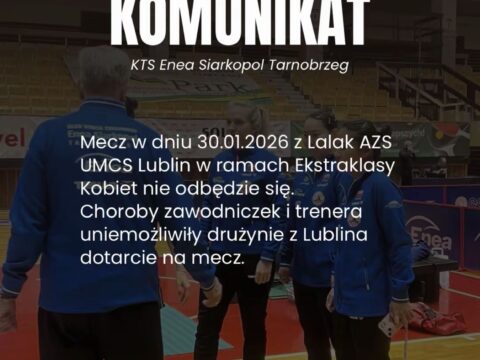 Mecz z Lalak AZS UMCS Lublin nie odbędzie się