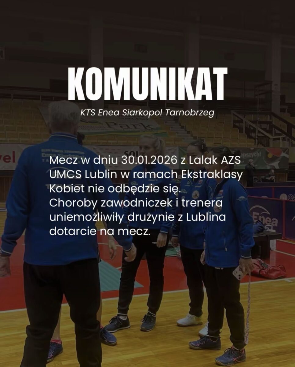 Mecz z Lalak AZS UMCS Lublin nie odbędzie się